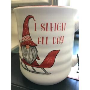PEPPERMINT & PINE GNOME COFFEE, TEA, HOT CHOCOLATE MUGS NWT